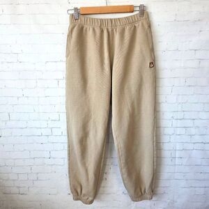 Teddy Fresh Womens Jogger Sweatpants Size S Tan Brown Teddy Bear Logo Pockets